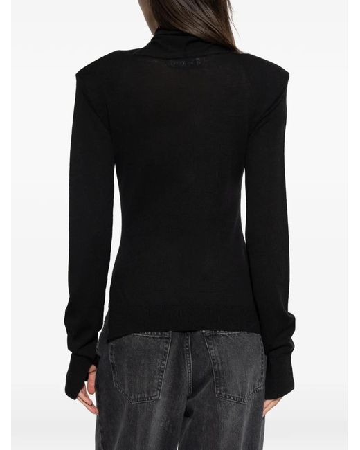 The Attico Black Wool Sweater