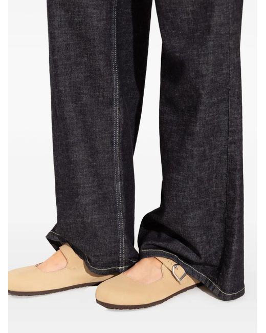 Birkenstock White Santa Clarita Buckled Leather Loafers