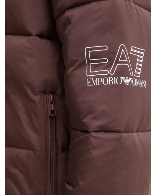 EA7 Donsjack Met Rits in het Brown