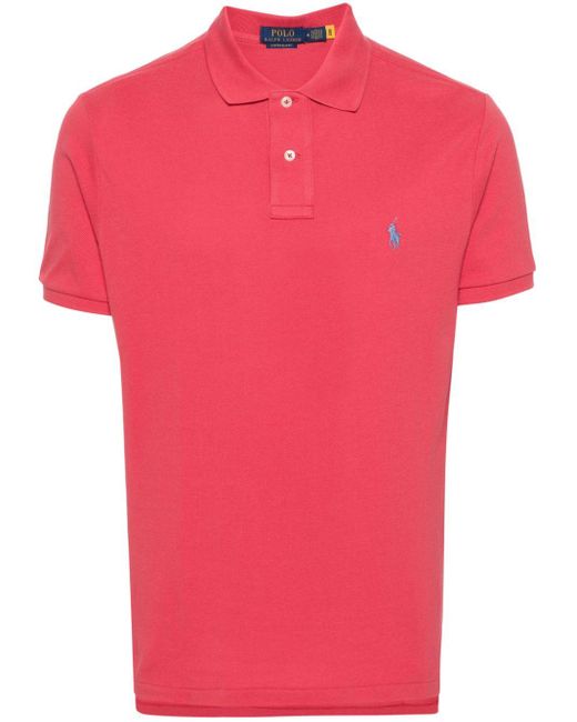 Polo Ralph Lauren Poloshirt Met Print in het Pink voor heren