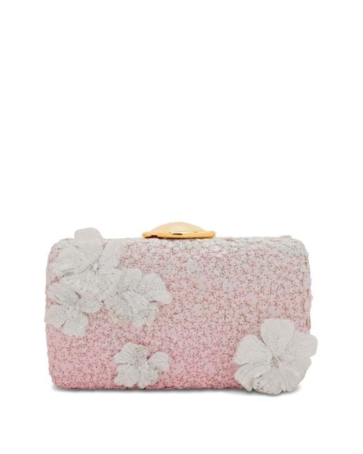 Oscar de la Renta O Minaudière Clutch in het Pink