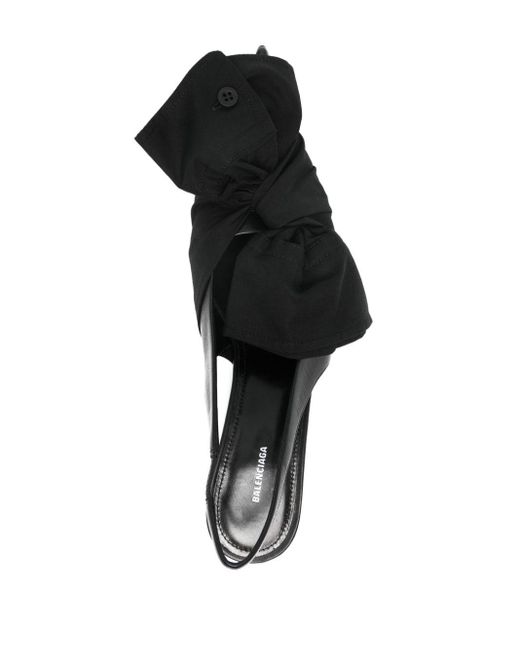 Balenciaga Black 40Mm Bow Leather Pumps