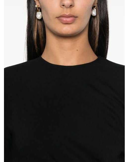 Totême  Black Twisted Midi Dress