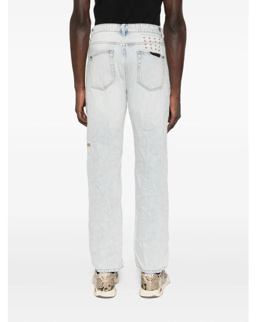 Jeans Con Design A Cinque Tasche di Ksubi in Blue da Uomo