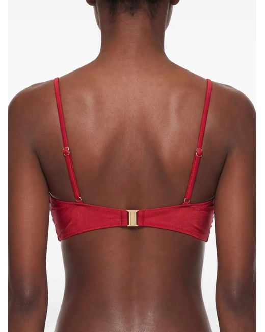 Zimmermann Red Cascadian Flower Bikini Top