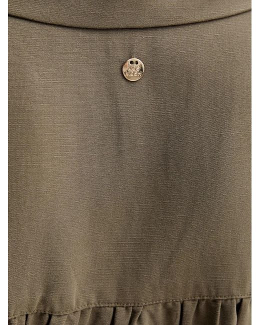 Mos Mosh Natural Collared Belted Midi Dress