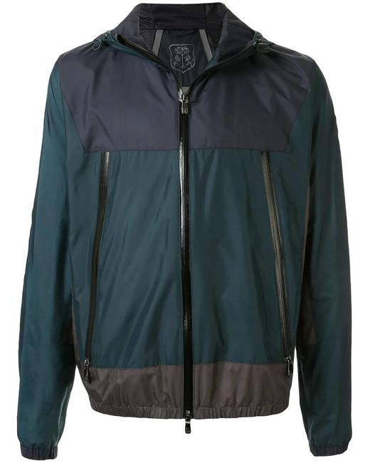 Corneliani Gray Oversize Zip Windbreaker for men