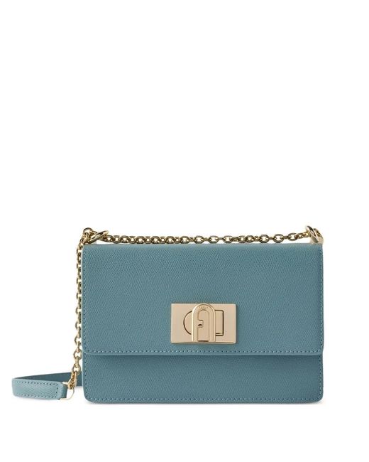 Furla Blue 1927 Grained-Leather Mini Bag