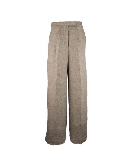 Paul & Shark Natural Wide-Leg Tailored Trousers