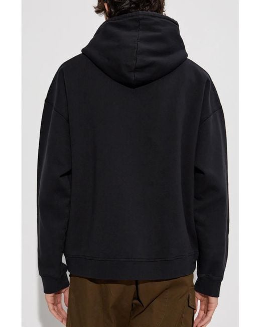 DSquared² Blue Logo-Patch Hoodie for men