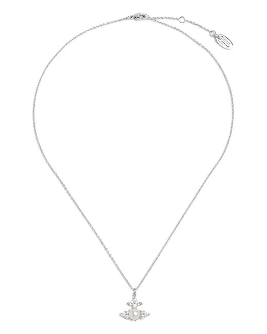 Vivienne Westwood White Feodora Orb Pearl Necklace