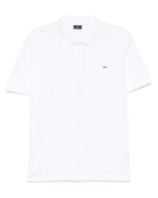 Polo À Patch Logo Paul & Shark pour homme en coloris White