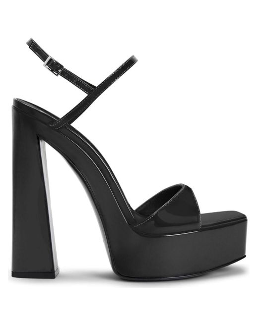 Giuseppe Zanotti Black Sylvy 145mm Platform Sandals