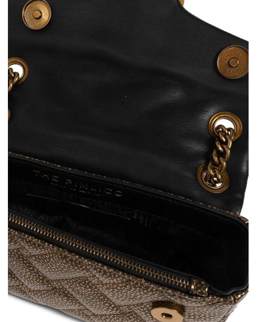 Kurt Geiger Brown Quilted Chain Shoulder Bag