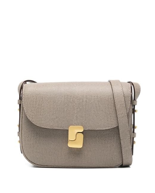 Soeur Gray Mini Bellissima Textured Shoulder Bag