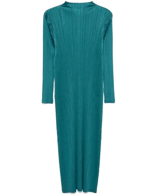 Pleats Please Issey Miyake Green Monthly Colors: January Midi Dress