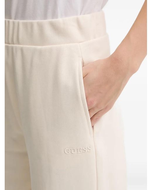 Guess White Wide-Leg Track Pants