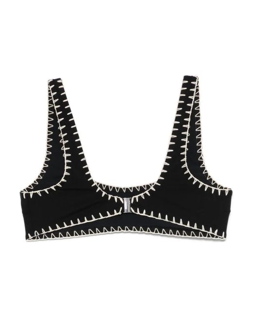 Nanushka Black Malti Bikini Top