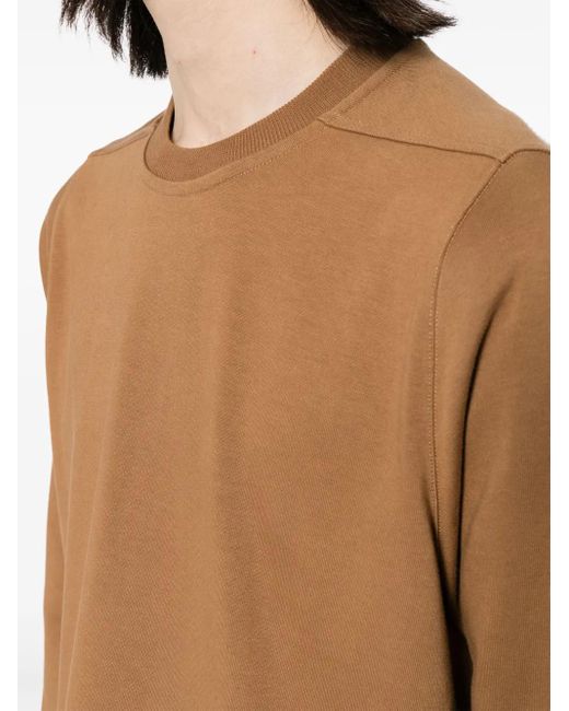 Rick Owens Brown Crew-Neck Cotton T-Shirt for men