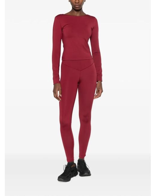 MACRON Red Scoop-Back Performance Top