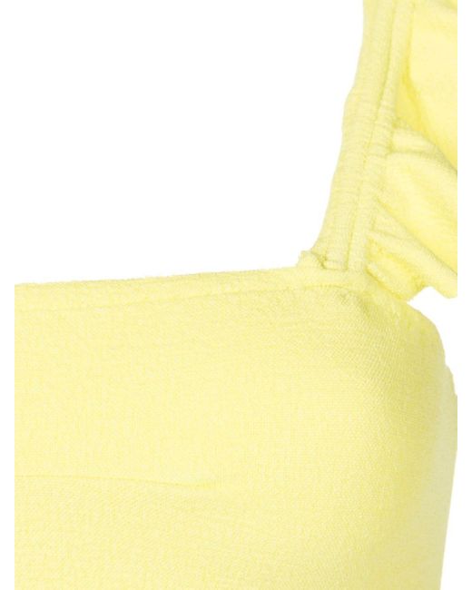 Clube Bossa Yellow Zarbo Ruffle-detail Bikini Top