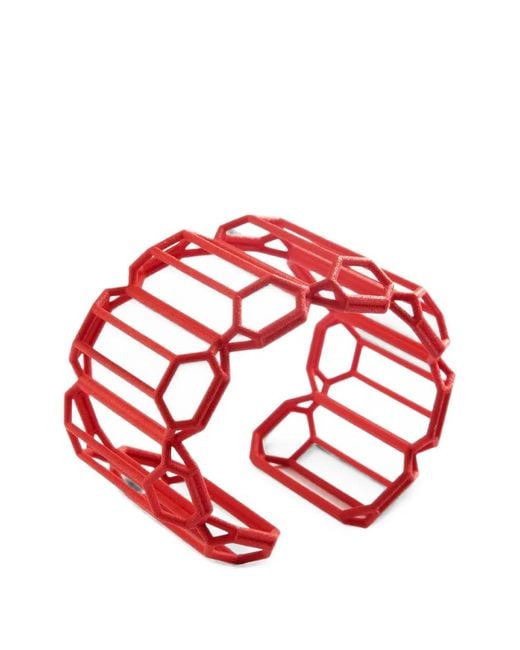 Maison 203 Red Mybf 2 Geometric Cuff Bracelet