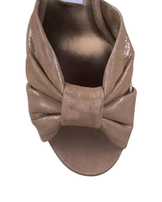 Jimmy Choo Natural Heloise Platform Knot Sandals