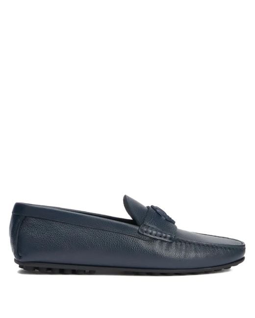 Roberto Cavalli Blue Leather Loafers for men