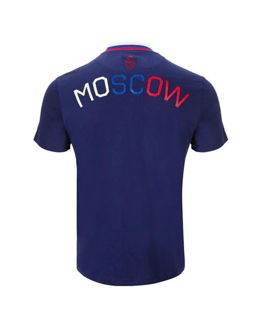 Billionaire Blue Round Neck Embroidered T-Shirt for men