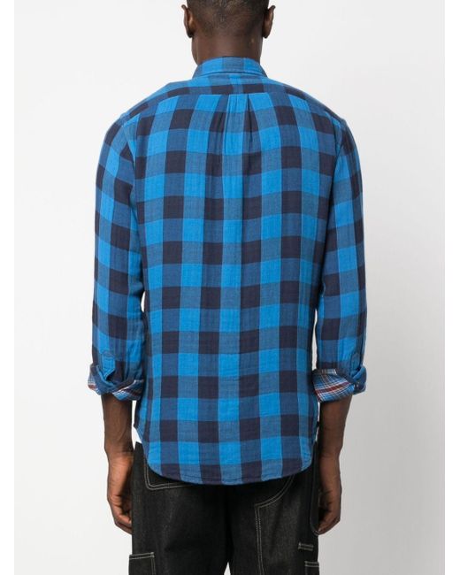 Polo Ralph Lauren Plaid-check Shirt in Blue for Men | Lyst UK