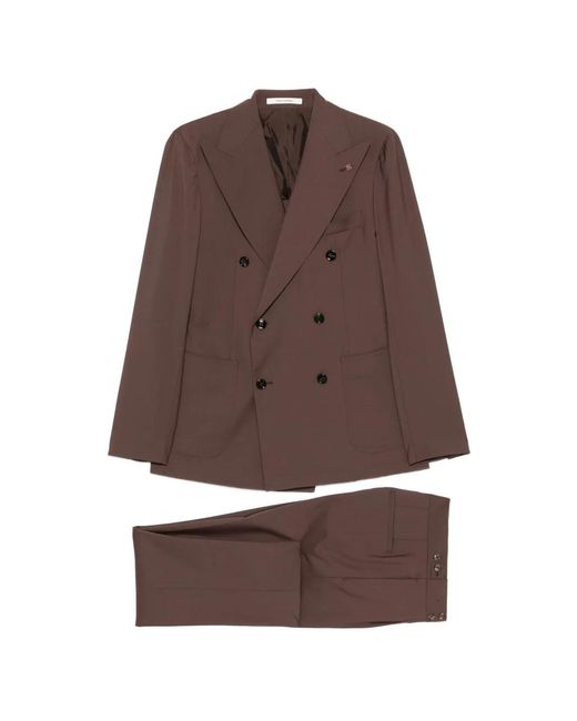Tagliatore Brown Costume À Veste À Boutonnière Croisée for men