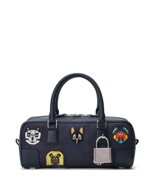 Loewe Blue X Louis Wain Amazona 23 Denim Tote Bag