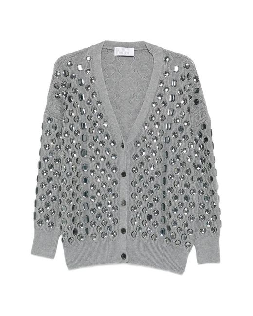 GIUSEPPE DI MORABITO Gray Embellished Cardigan