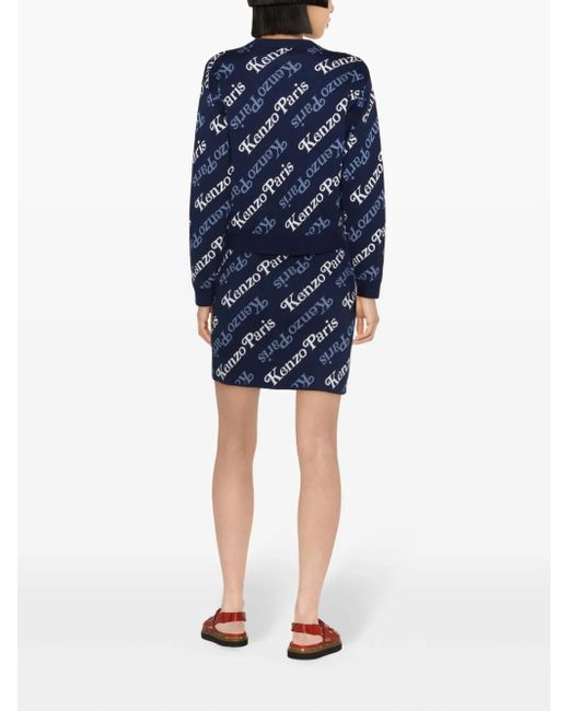 Pull Verdy À Logo En Intarsia KENZO en coloris Blue