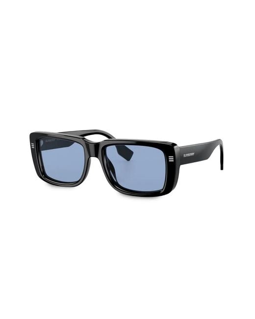 Burberry Blue Jarvis Rectangular-Frame Sunglasses for men