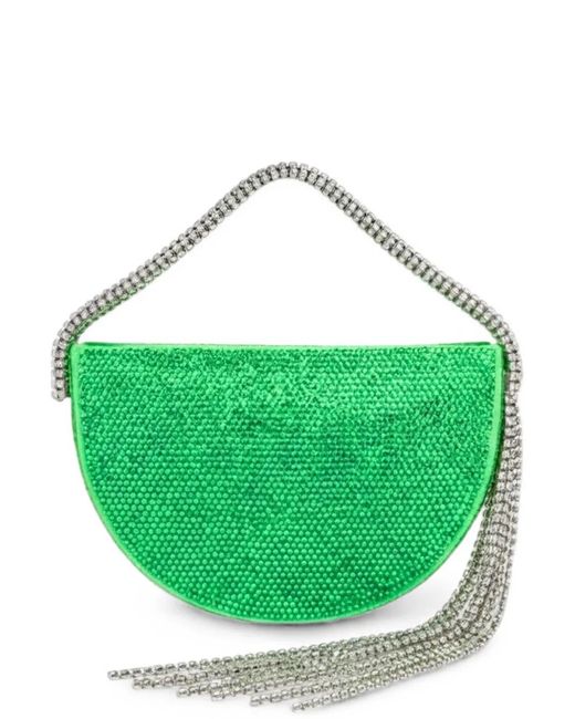 Gedebe Green Gabi Rhinestone-Embellished Tote Bag