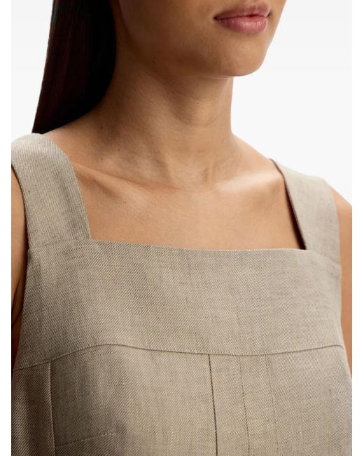 12 STOREEZ Natural Linen Mini Dress