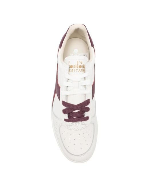 Diadora White Elite Dominio Leather Sneakers