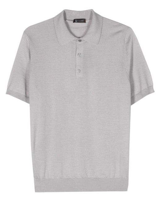 Colombo Gray Cashmere-blend Polo Shirt for men