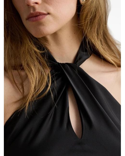 Ralph Lauren Black Robe À Dos-Nu