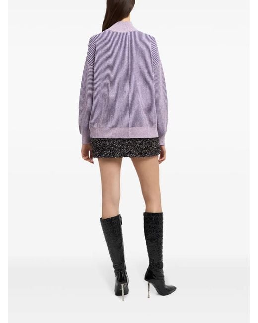 Pull À Col Zippé Gcds en coloris Purple