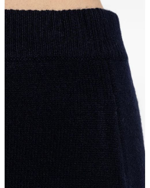 Lisa Yang Blue Clare Ribbed Mini Skirt