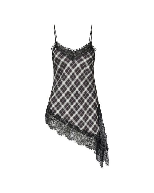 Liu Jo Black Top With Lace Detail
