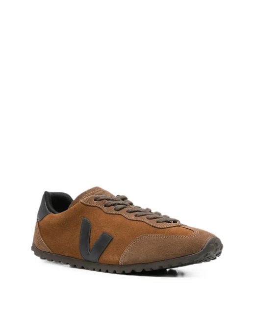 Veja Brown Gt Suede Logo-Patch Sneakers for men