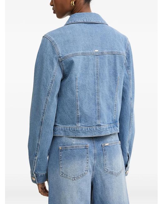 Morgan Blue Button-Up Denim Jacket