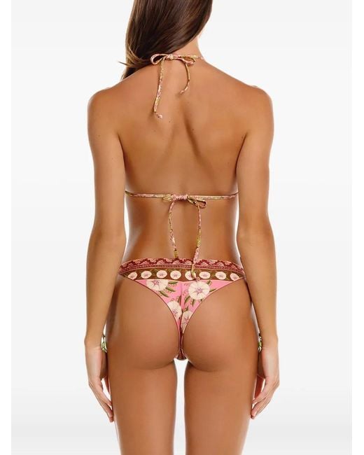 Agua Bendita Beaded-Embroidered Bikini Top