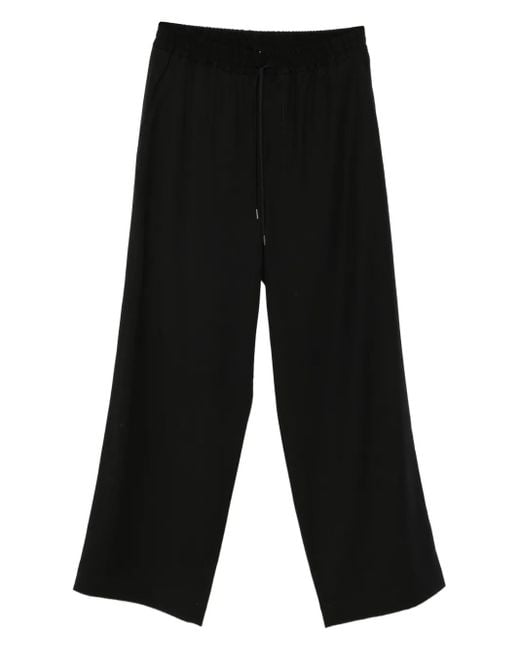 Isabel Benenato Black Elastic-Waist Trousers for men