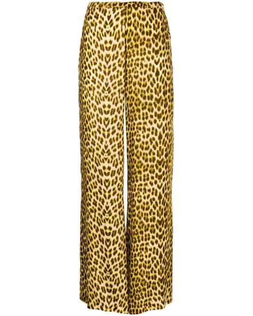 Forte Forte Metallic Leopard-print Velvet Trousers