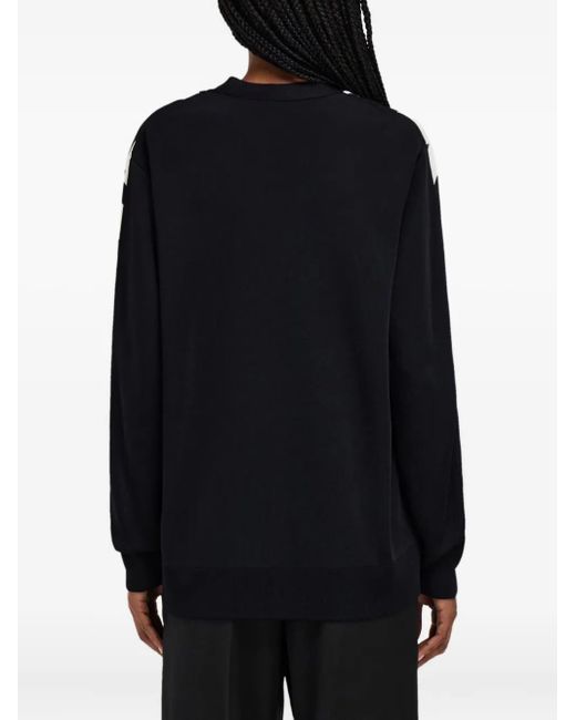 Ferragamo Black Cardigan À Motif Zébré