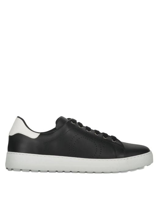 メンズ Ferragamo レザー スニーカー Black
